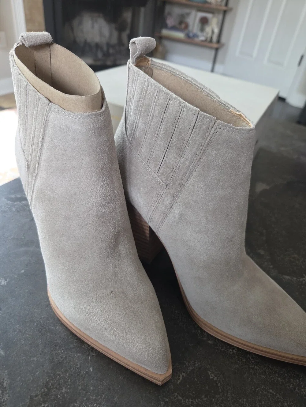 Marc Fisher - 6 - Orlanda Med. Gray Suede Booties - NEW IN BOX